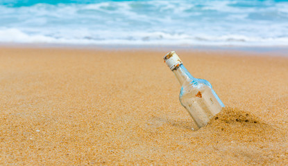 Bottle on a beach