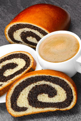 Sweet roll filled with poppy seed - 66456593