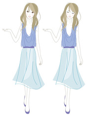女性　イラスト