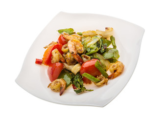Seafood with vegetables