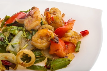 Seafood with vegetables