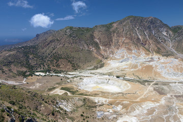 The volcano of Nyssiros island in Greece