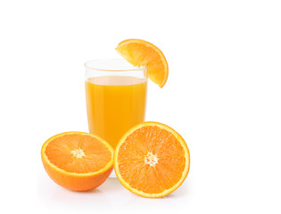 Orange juice isolated on white
