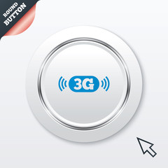 3G sign. Mobile telecommunications technology.