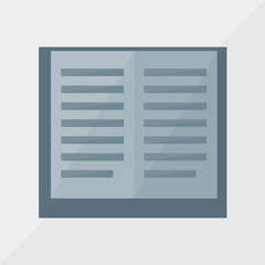 open book icon by triangles, polygon vector illustration