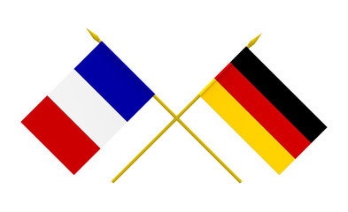Flags, Germany and France