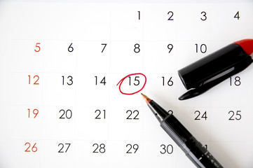 marked on date fifteen