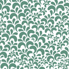 Vector floral seamless pattern on white background