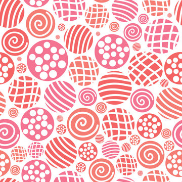 Vector warm seamless pattern, polka dot fabric, backgroud, textu