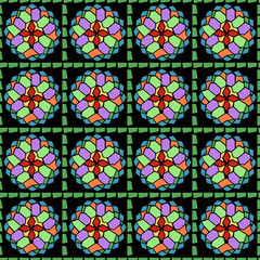 Naklejki  Mosaic glass seamless pattern