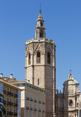 Fototapeta na wymiar Valencia Cathedral Bell Tower
