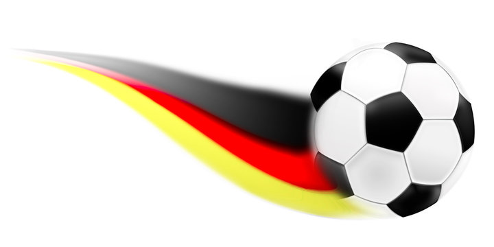 Fußball mit Deutschlandfarben