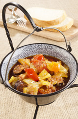 hungarian letcho in a pot