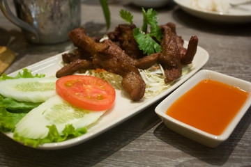 fried meat