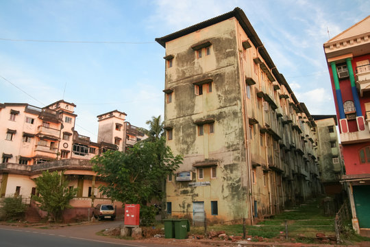 Indian street and buildings