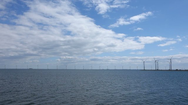 Wind Turbine Park in the Sea