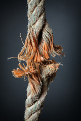 Frayed rope