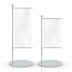 vector blank banner flag isolated on white