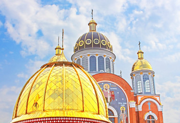 Fototapeta premium Church in Obolon district, Kyiv, Ukraine