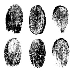 many different black fingerprints, vector - 66472575