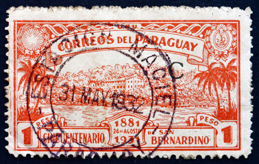 Postage stamp Paraguay 1931 View of San Bernardino, Town