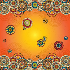 Vector floral decorative background.