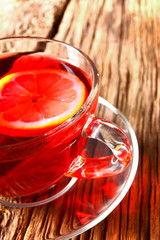 pomegranate tea with lemon.
