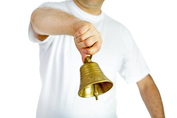 Man ringing bell