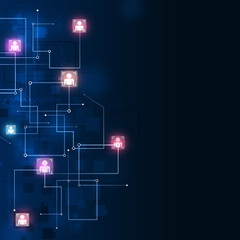 Communication Technology Blue Background