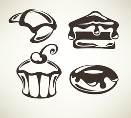 cakes and bakery images, symbols and emblems
