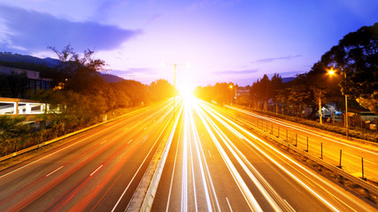 HongKong traffic light trails