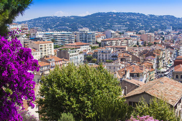 Cannes, France. Typical urban view from a high point