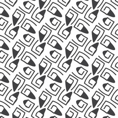 Seamless pattern lines monochrome vector background