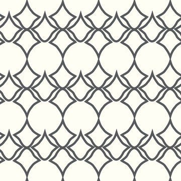 Vector seamless line and curve pattern background