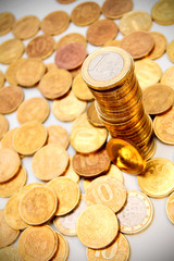 Background from gold coins.