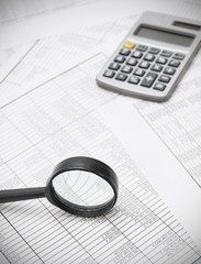 The calculator and magnifier