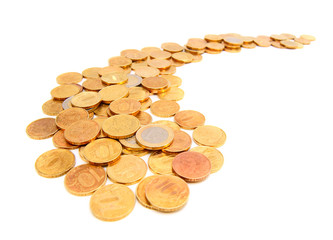 The river from money for a white background.