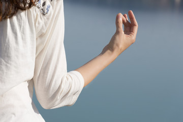 Closeup of a meditation pose