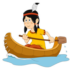 Indian in the boat - 66485120