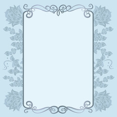 Wedding invitation,. Decorative border.