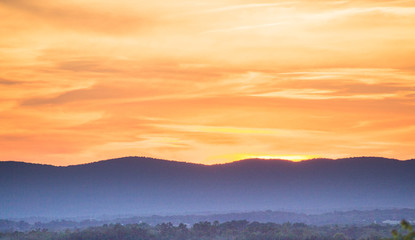 Fototapeta premium sunset over the mountains