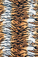 Texture of tiger striped  fabric