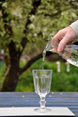Wasser eingießen