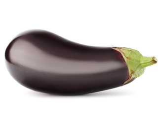 Eggplant or aubergine vegetable isolated on white background cut