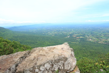 Fototapeta na wymiar Pah Hua Nark Cliff in Chaiyaphum Province Northeast of Thailand.