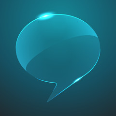 Vector glass callout icon. Eps10