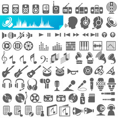 Audio Multimedia Icon Set