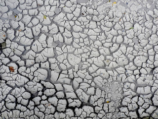 terre grise craquelée