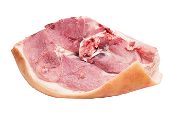 pork meat on white background