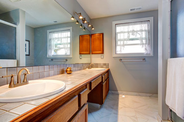 Spacious empty bathroom